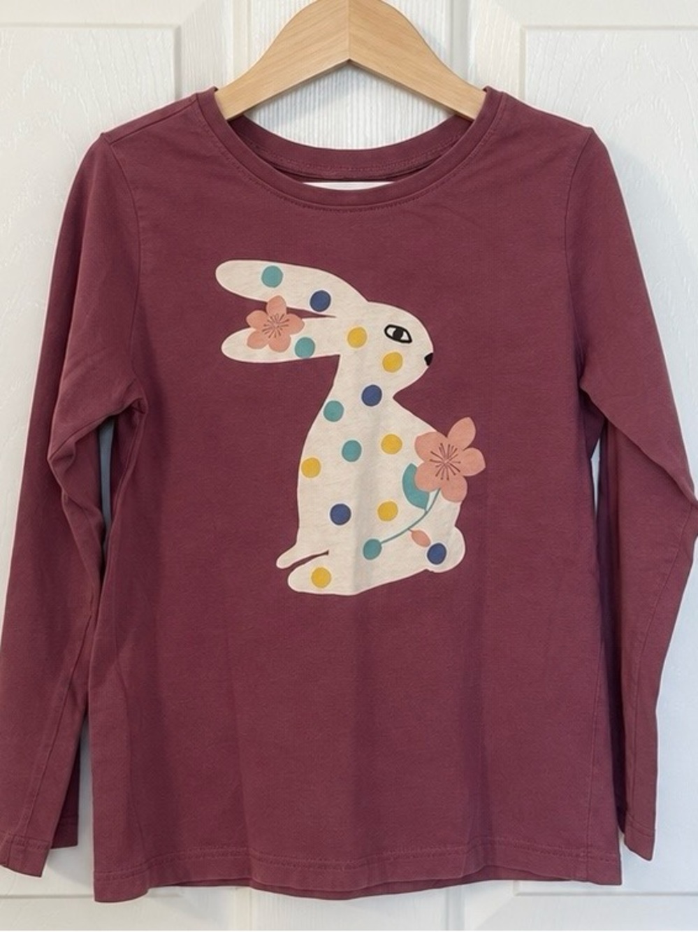 Tea Collection Girls’ Bunny Floral Long Sleeve Shirt – Size 6